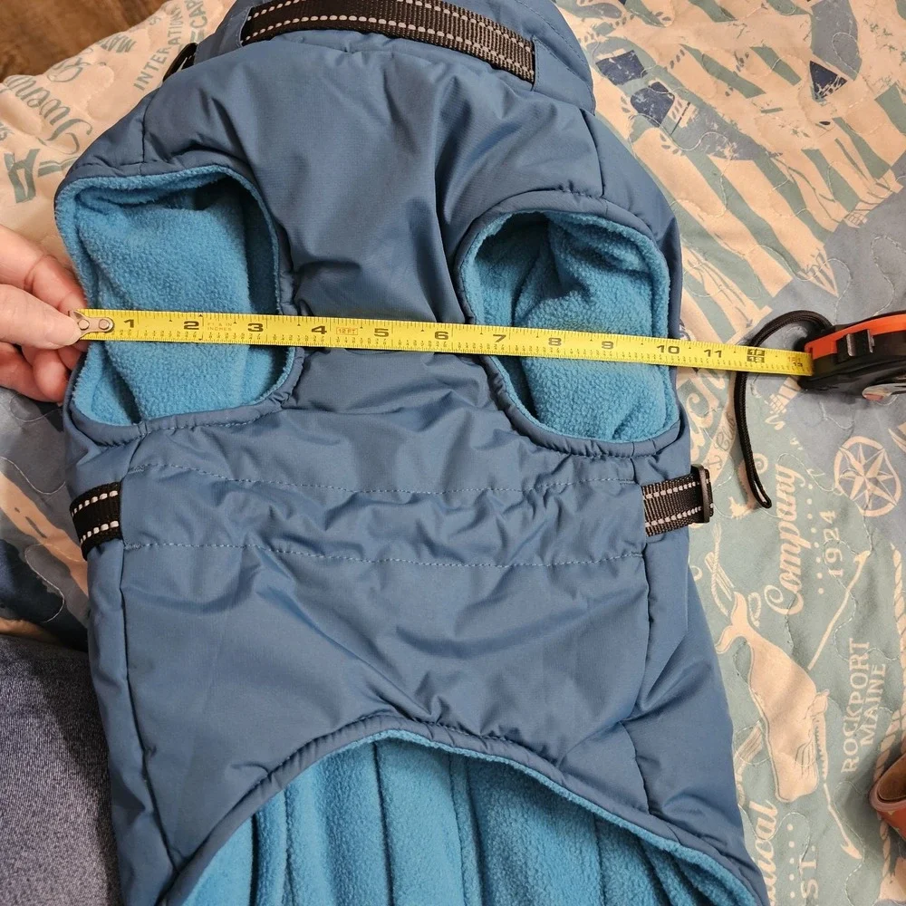 Lelepet Doggy Size Medium Waterproof Jacket With Harness Fleece Gorpcore Cozy